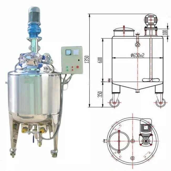 Liquid mixing agitator-tank